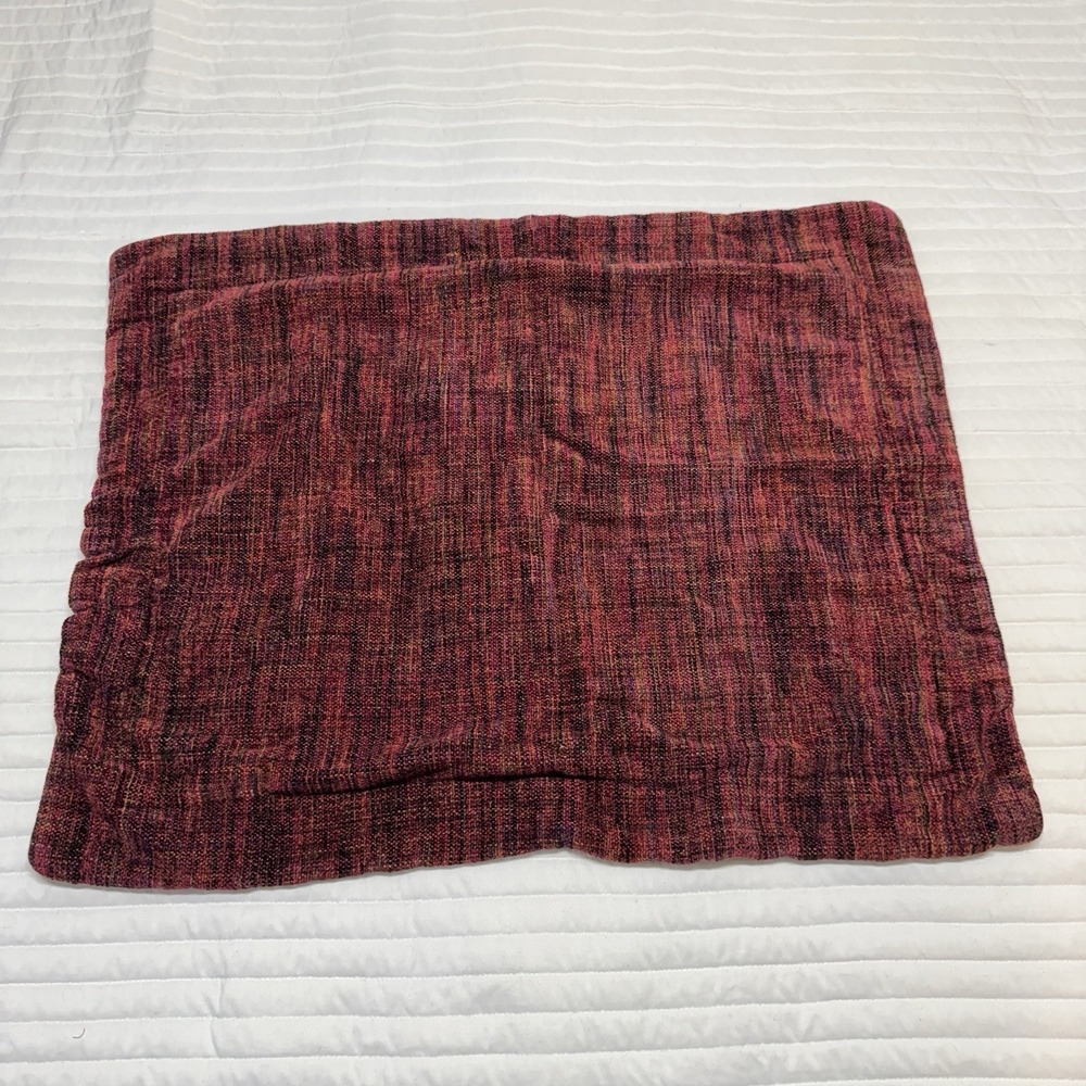 Pottery Barn Velvet And Knit Pillow Cover With Buttons‎ Red 23x29"